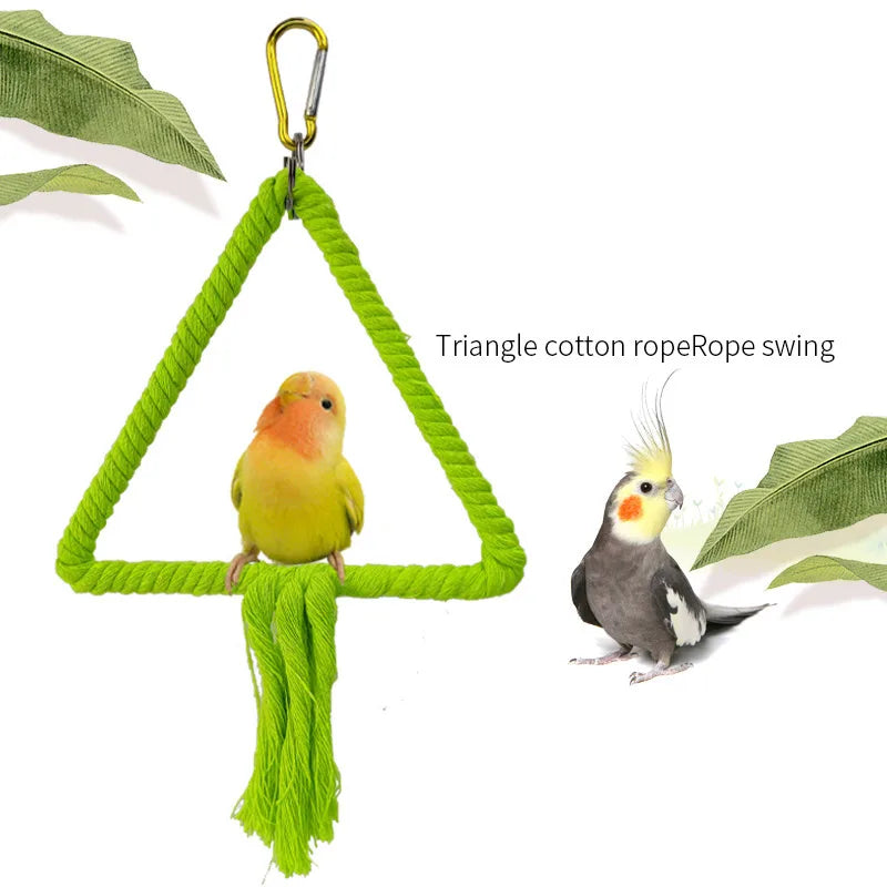 Parrot Cage Swing Toy Round Triangular Iron - MyPetDollar.com