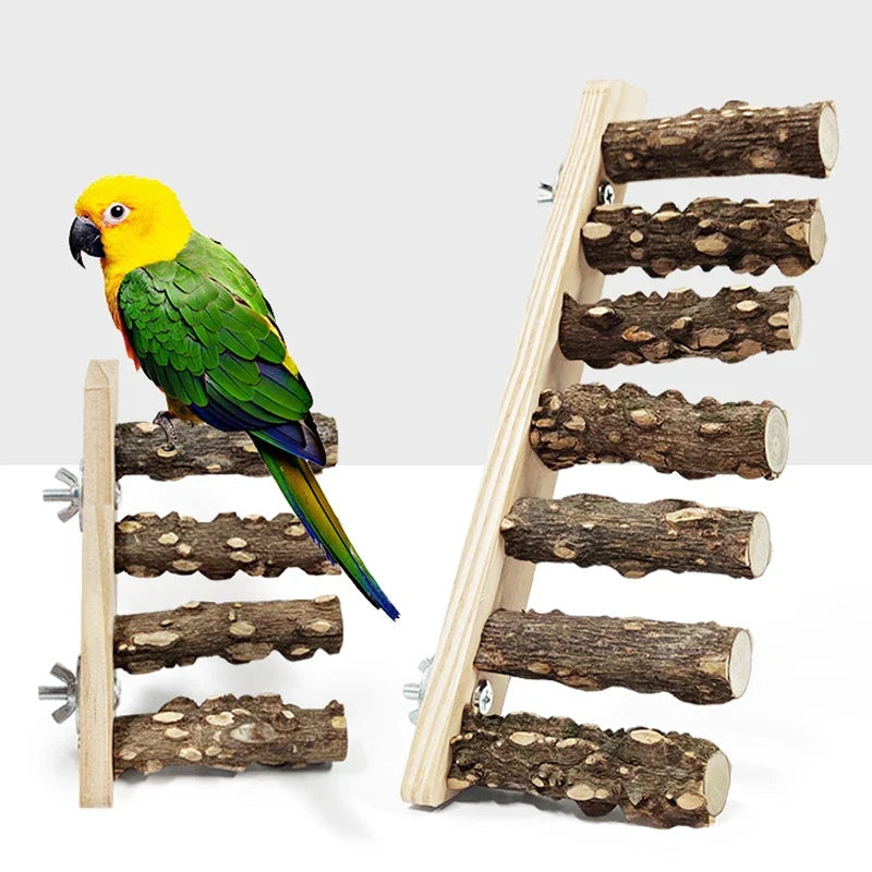 1PC Wood Ladder Pet Interactive Bird Parrot - MyPetDollar.com