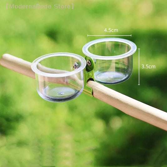 【N】Parrot Food Bowl Feeder Cup With Clip - MyPetDollar.com