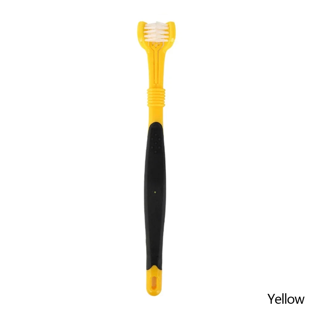Three Sided Pet Toothbrush Three-head
