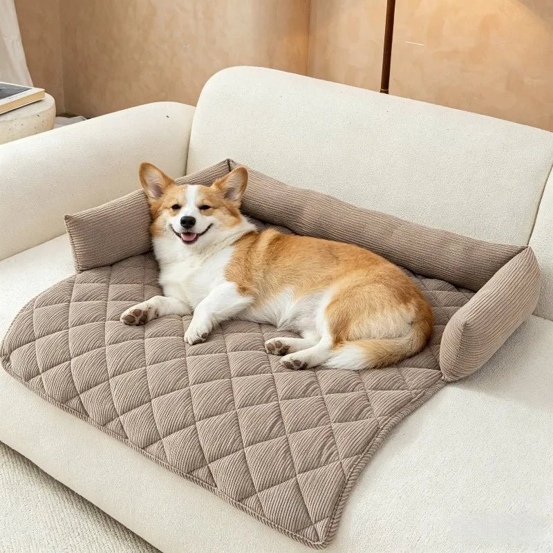 2026 New Style Corduroy Pet Dog Sofa Cushion - MyPetDollar.com