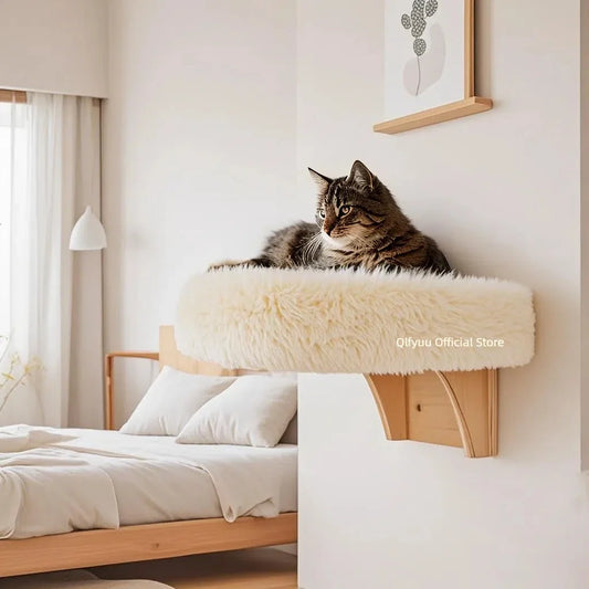 Wall Mounted Wooden Cat Space, Small Pet Bed - MyPetDollar.com