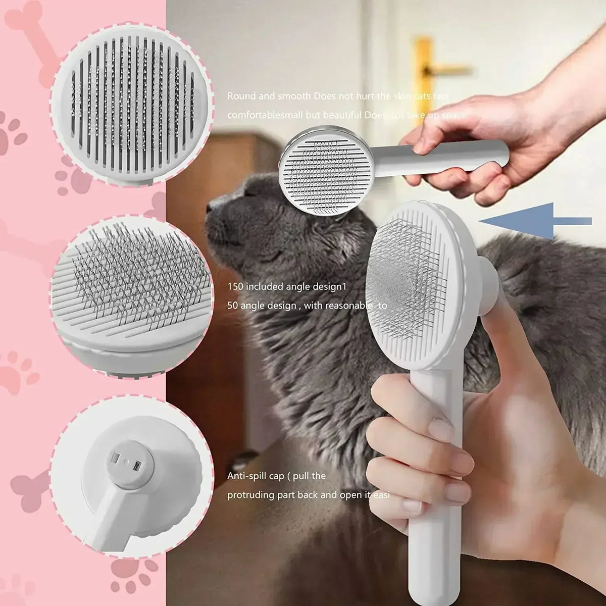 Cat Brush Pet Grooming Brush for Cats Remove - MyPetDollar.com