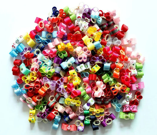 100pcs Pet Dog Puppy Cat Hair Bows Small - MyPetDollar.com