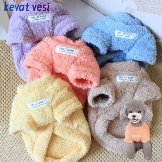 Winter Dog Sweater Warm Plush Dog Clothes - MyPetDollar.com