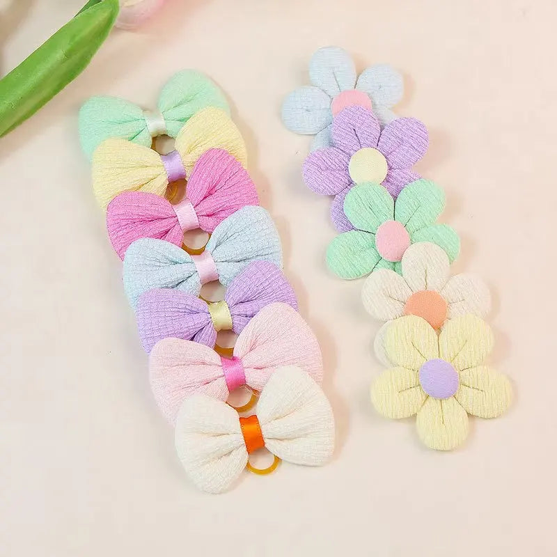 10/20Pcs Flower Shape Dog Grooming Bowknot - MyPetDollar.com