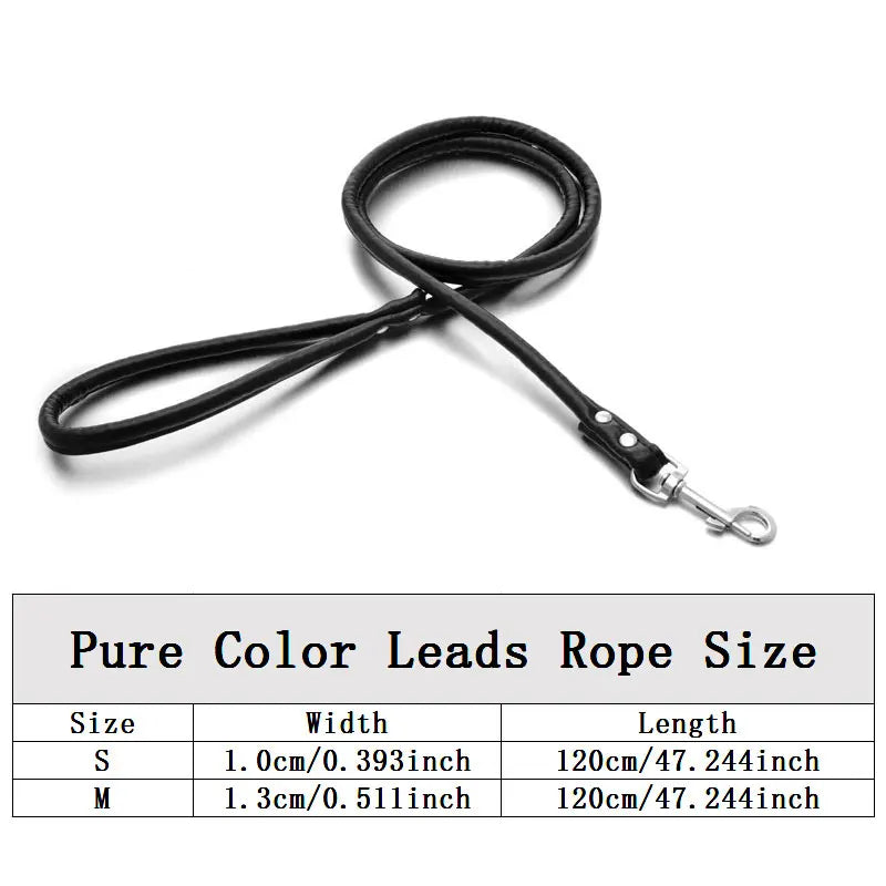 PU Leather Dog Leash Chain Leads Rope Pet - MyPetDollar.com