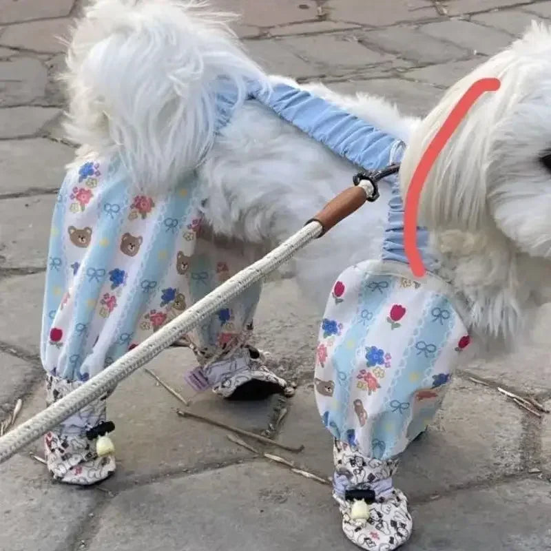 Summer Dog Jumpsuit Shoes Lightweight Leg - MyPetDollar.com