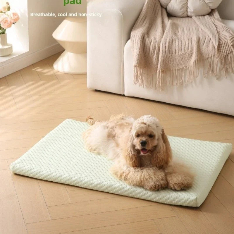 Washable Summer Ice Silk Cooling Pet Pad Thick Breathable Dog Bed – 3 Sizes