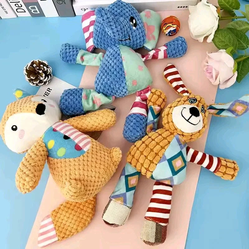 New elephant toy patchwork rabbit fox toy - MyPetDollar.com