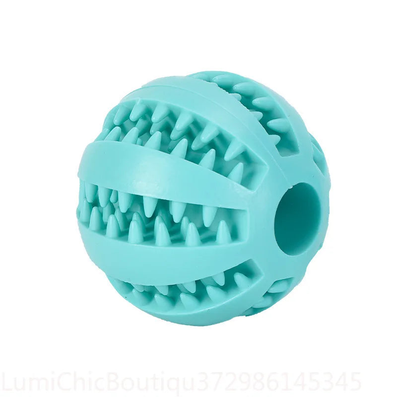 Rubber Treat‑Dispensing Dog Ball Toy Durable - MyPetDollar.com