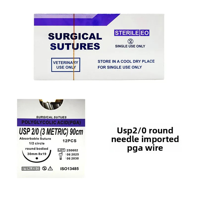 Absorbable Suture Thread Non-removable for Pet Surgery – 6 Colors