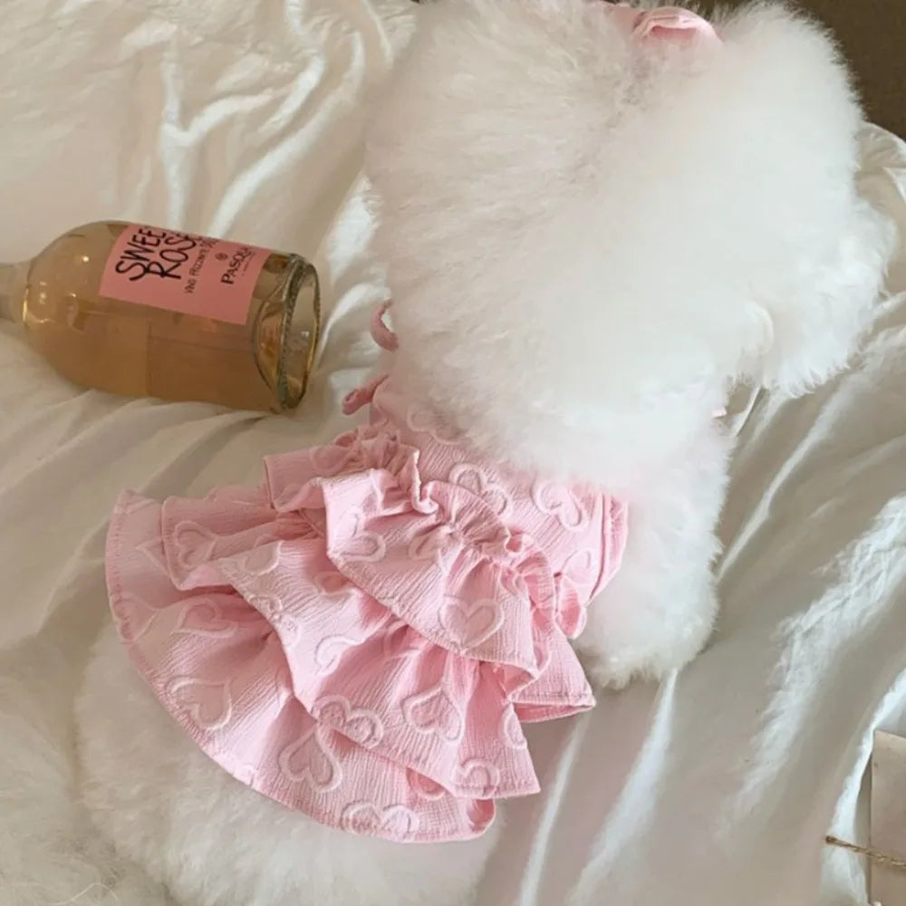 Pet Supplies Cute Pet Love Strap Cake Skirt - MyPetDollar.com