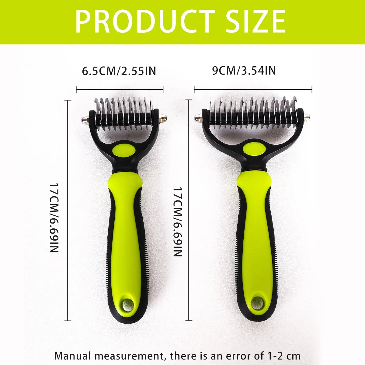 1pc Pet Grooming Brush Double Sided Shedding - MyPetDollar.com