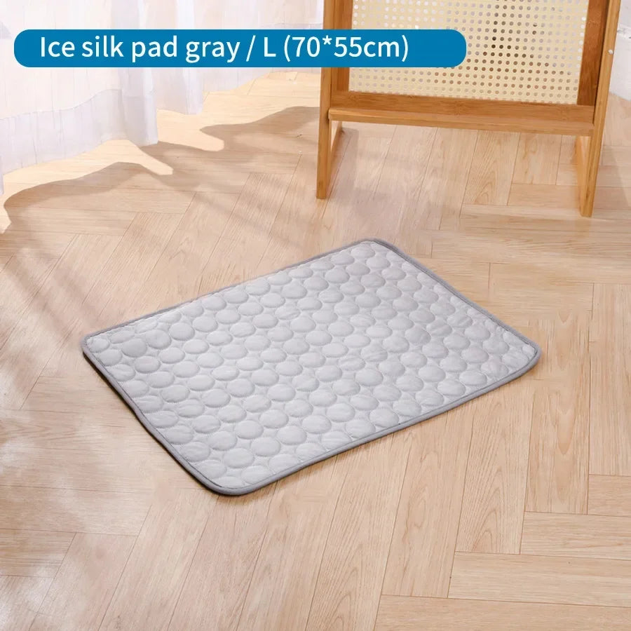 Summer Pet Cooling Pad Non-Toxic Ice Silk - MyPetDollar.com