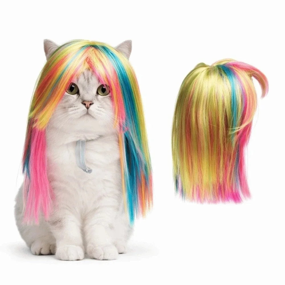 Adjustable Fit Colorful Pet Wig Comfortable (2 colors)