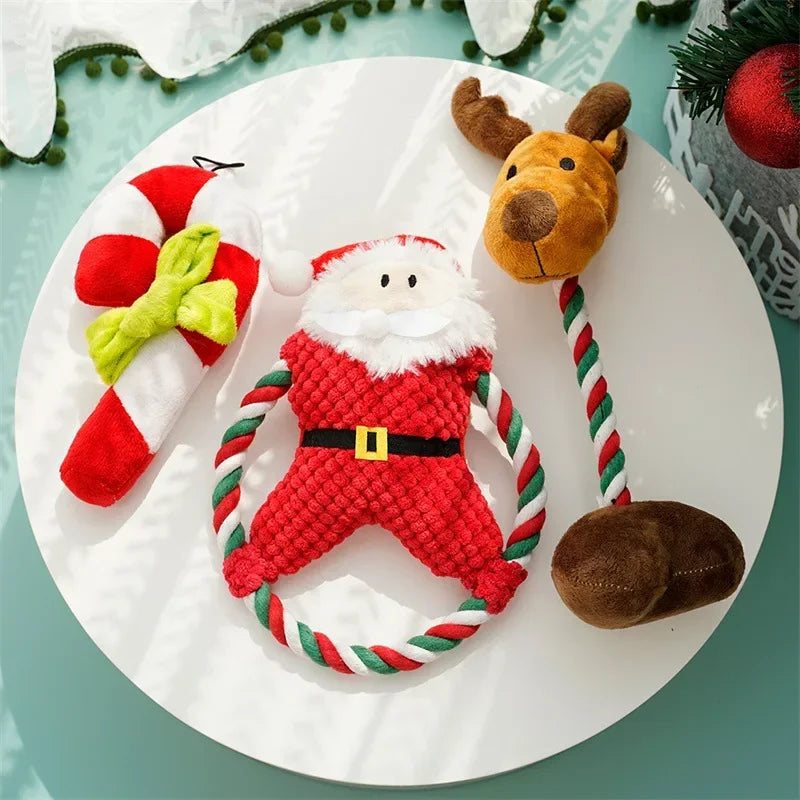 Dog Chewing Toy Xmas Pet Plush Noise Santa - MyPetDollar.com