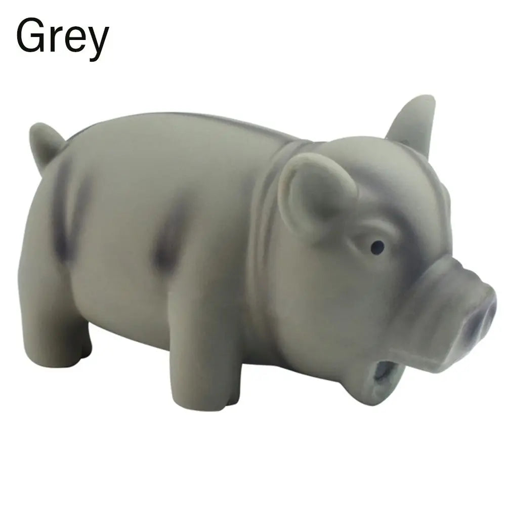Cute Rubber Sound Pig Grunting Squeak Latex Pet Chew Toys