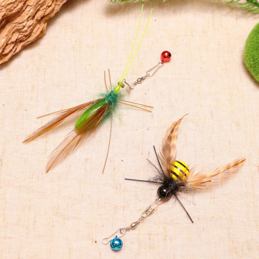 2pcs Simulation Mantis Bee Feather - MyPetDollar.com