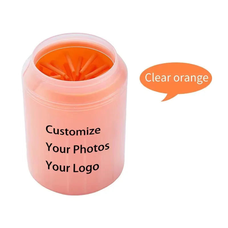 Custom Logo Soft Silicone Dog Paw Cleaner - MyPetDollar.com