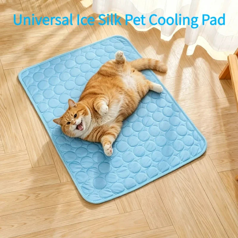 Summer Pet Cooling Pad Non-Toxic Ice Silk - MyPetDollar.com
