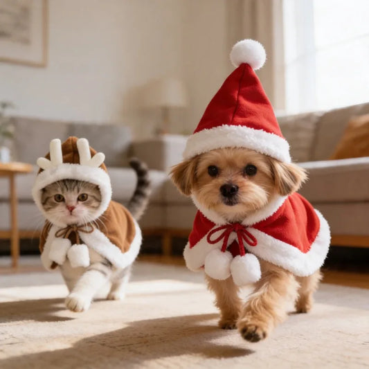 Cat Costume Santa Cosplay Funny Transformed - MyPetDollar.com