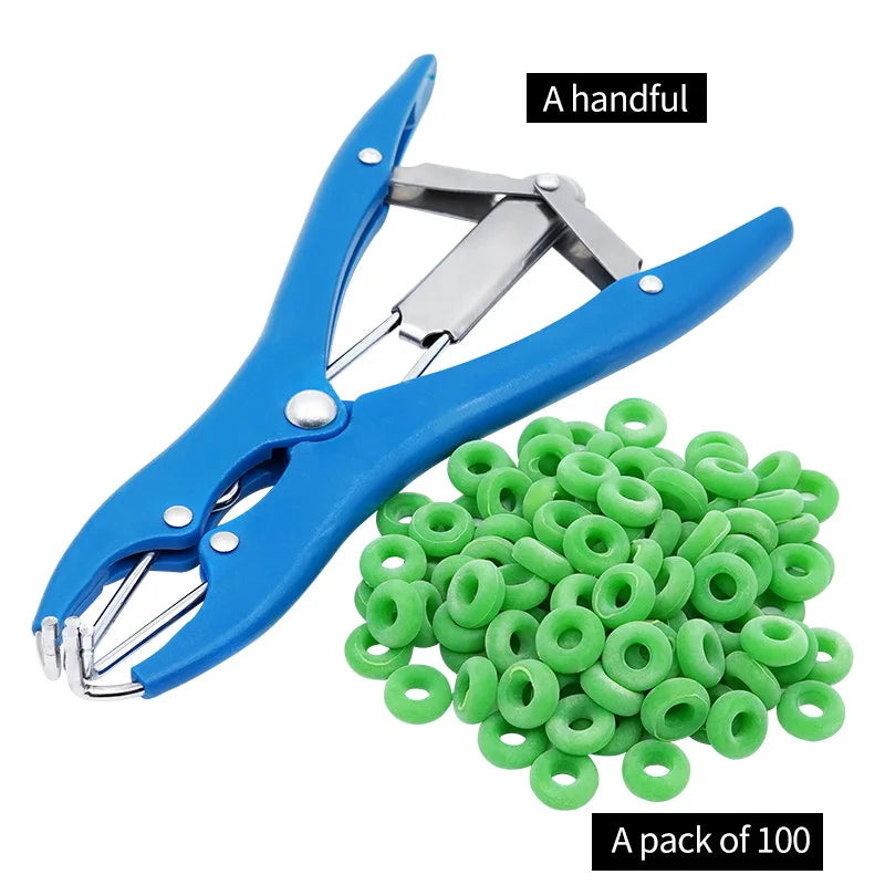 Rubber Plastics Stainless Steel Sheep Castration Forceps Broken Tail