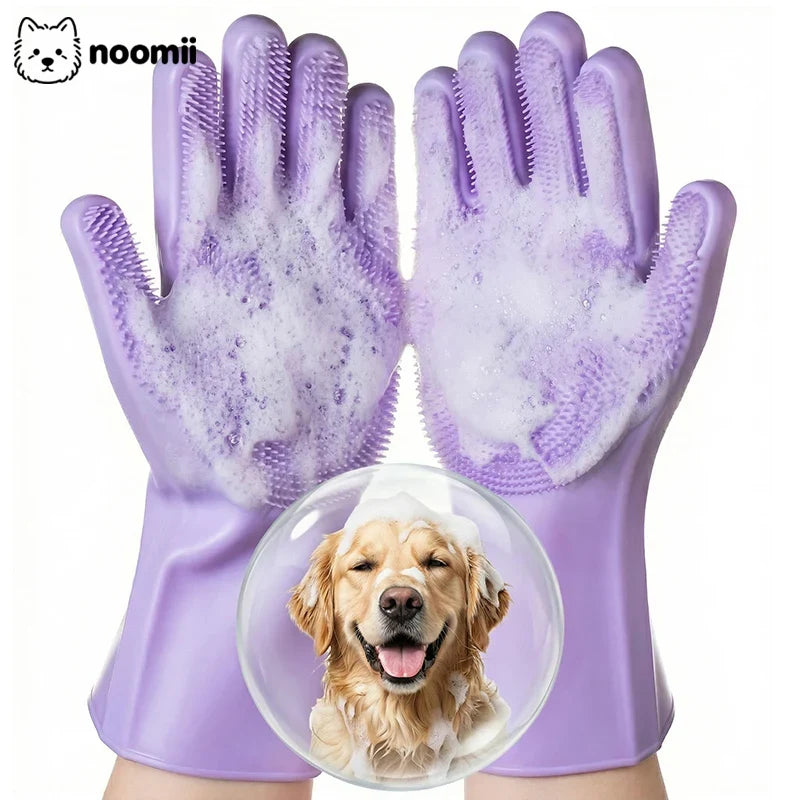 Pet Grooming Bathing Gloves Dog Cat Bathing - MyPetDollar.com