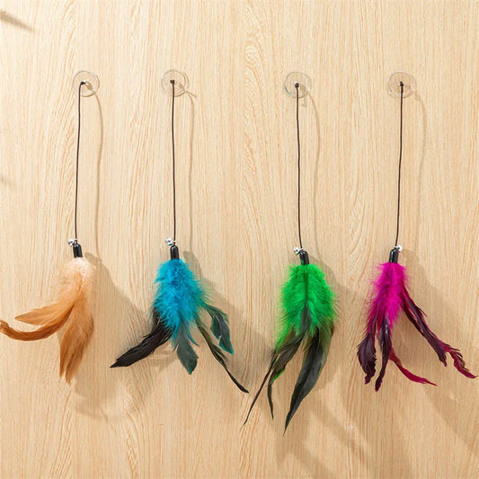 Cat Toy Stick Feather Wand With Bell Mouse - MyPetDollar.com