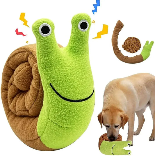 Dog Squeak Toys Pet Sniffing Plush Snails - MyPetDollar.com