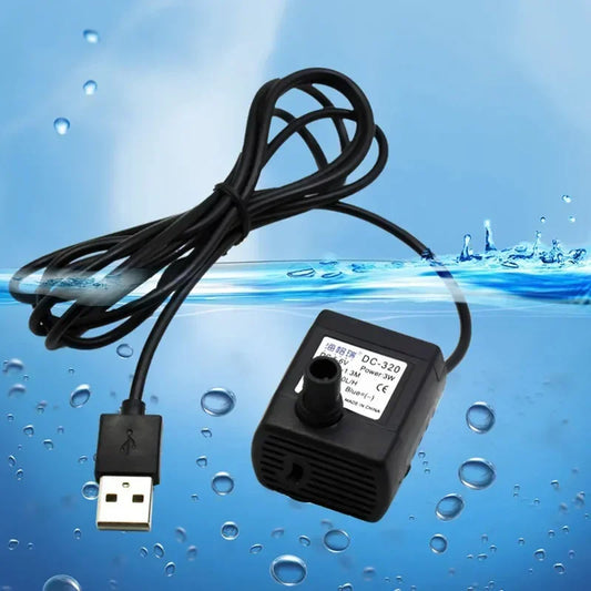 Dc 5v USB Water Pump Micro 3w 500l H Mini Submersible for Dogs