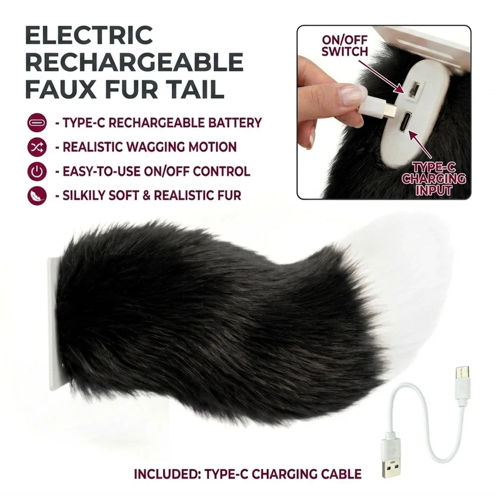 Fluffy Motorcycle Tail Decoration Vehicle - MyPetDollar.com