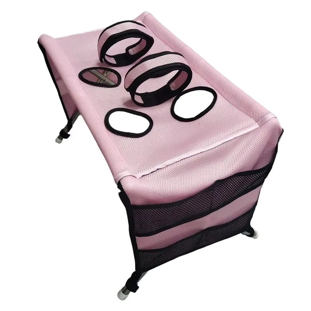 Oxford Cloth Pet Grooming Table Elevated Support Restraint, Foldable