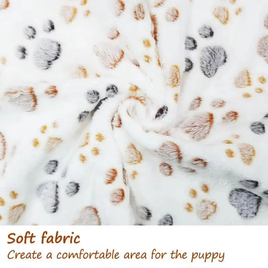 Cute Flannel Pet Blanket Cartoon Dog Paw - MyPetDollar.com