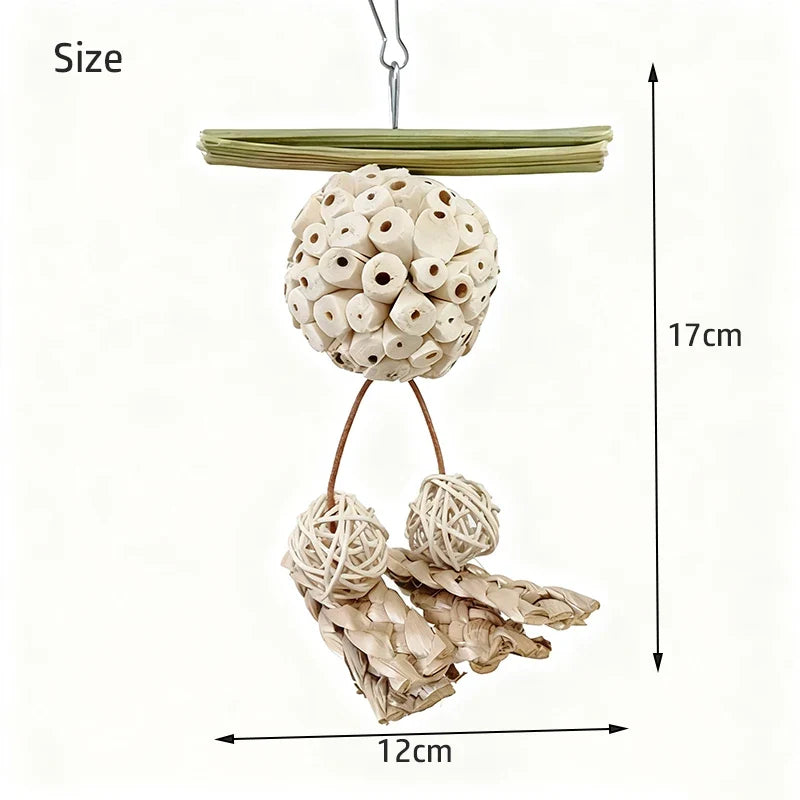 Funny Parrot Tongcao Ball Bird Chewing Toy – 3 Colors
