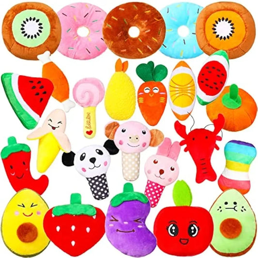 50PCS/Pack Dog Squeaky Toys Bulk, Plush Dog - MyPetDollar.com
