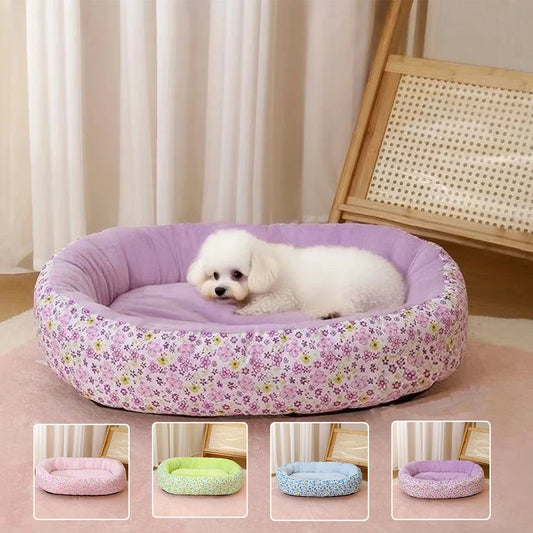 Floral All Season Dog Bed for French Bulldog - MyPetDollar.com