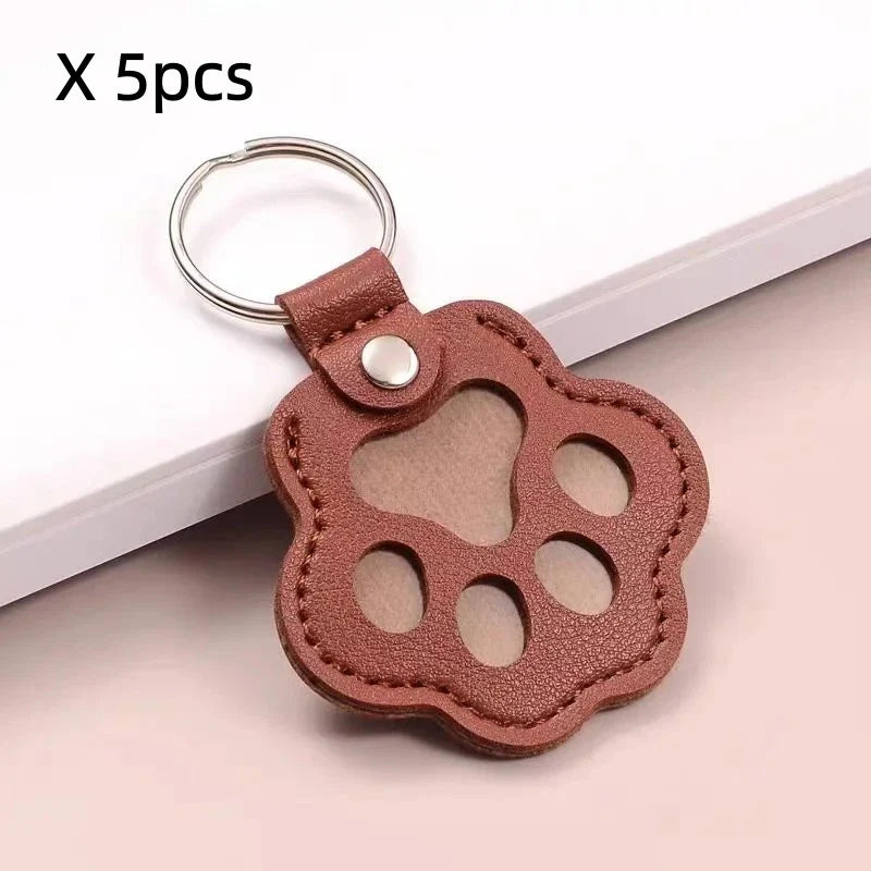 Dog Hair Collector Keychain Leather Pet Memorial Keepsake Fur