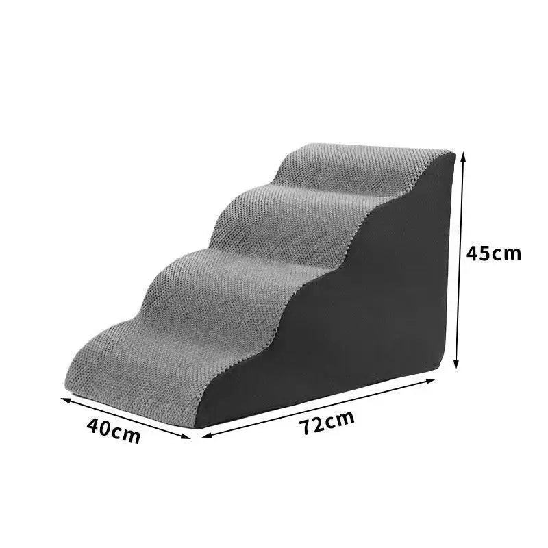 Non-Slip 4-Step Curved Dog Ramp
