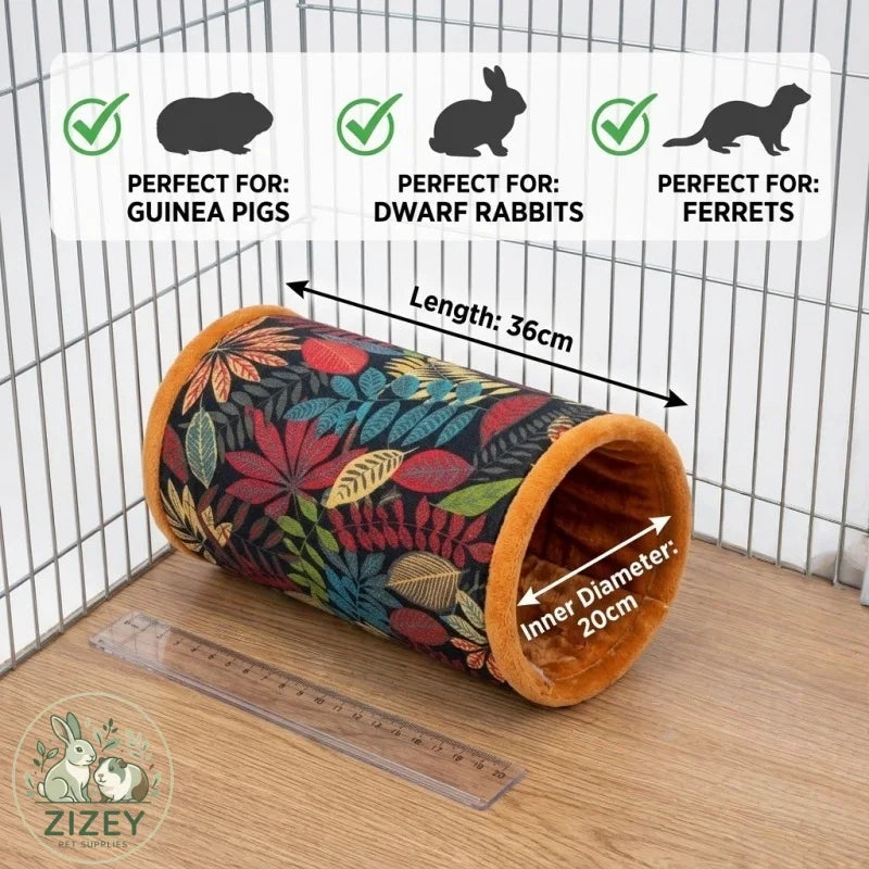 Large Guinea Pig Tunnel Tube Ferret Hideout Dwarf Rabbit Play for Small Pets