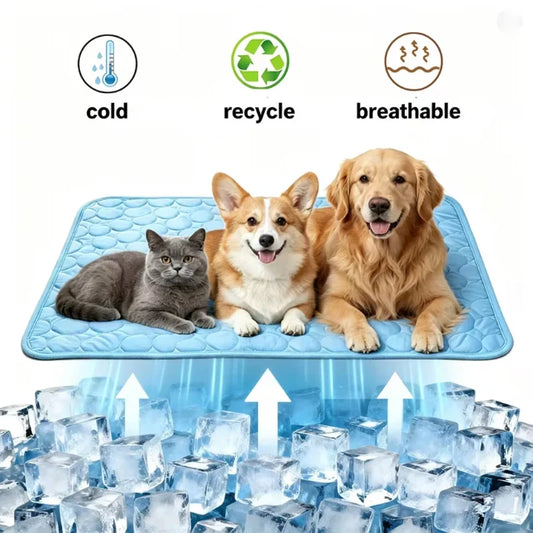 Reversible Cooling Pet Mat Ice Silk Fabric - MyPetDollar.com