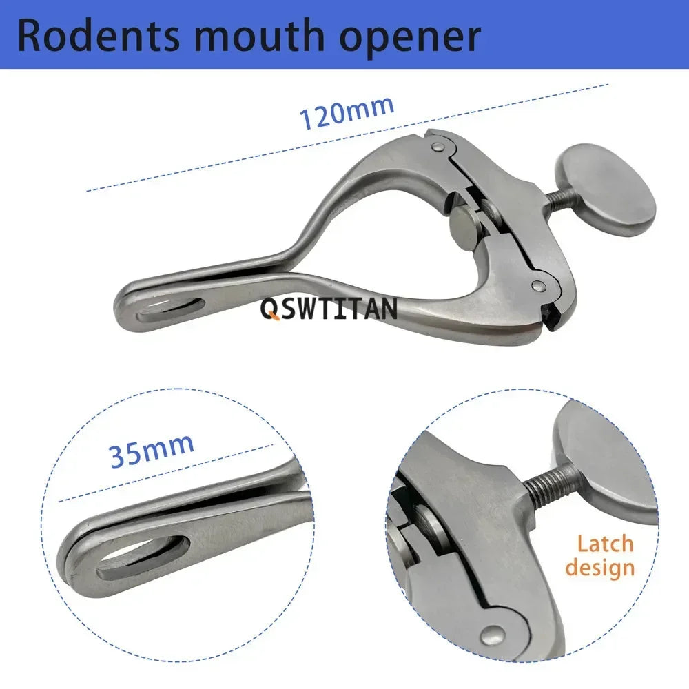 Stainless Steel Rodent Pet Mouth Opener Oral Exams – 2 Colors