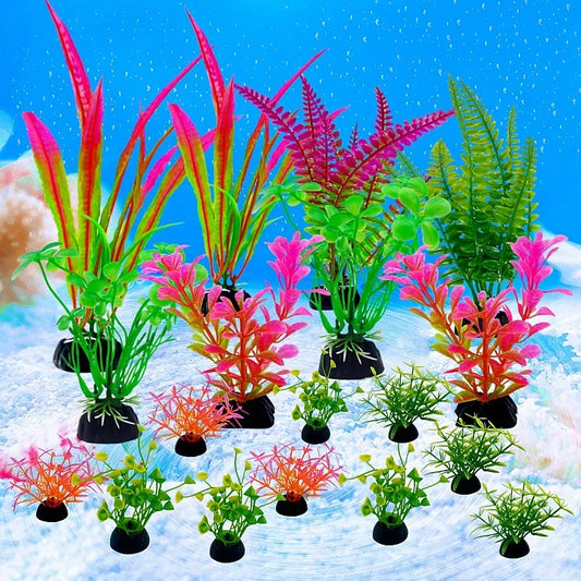 18PC Fish Tank Simulation Plant Aquarium - MyPetDollar.com