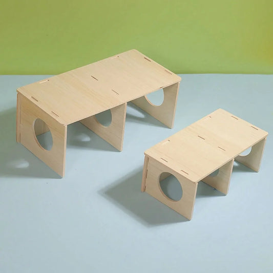 1pc Solid Wood Hideaway House, For Hamster - MyPetDollar.com