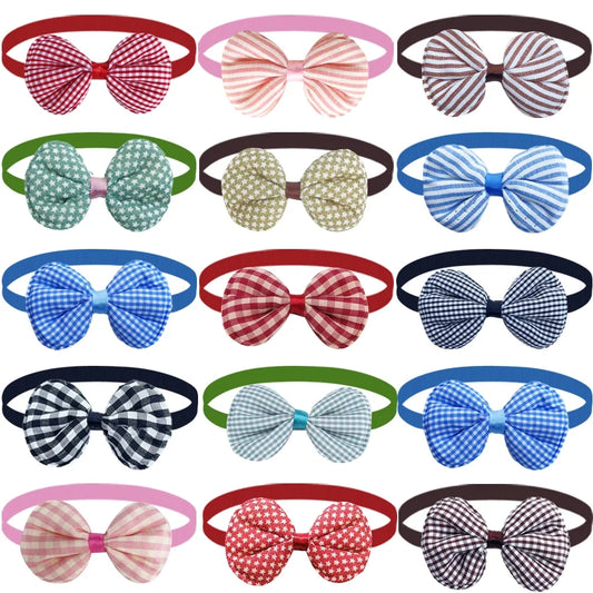 50/100pcs Small Dog Bow Ties Stripe Dog - MyPetDollar.com