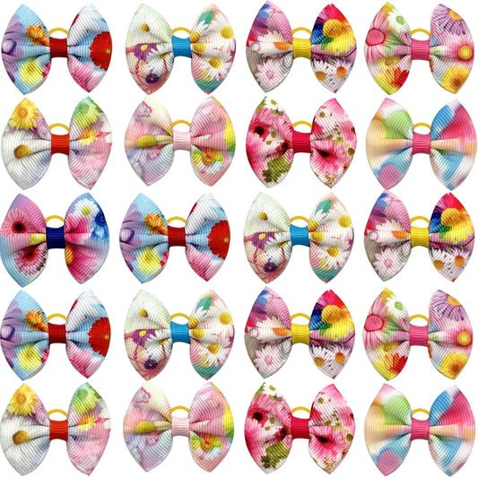 50/100pcs Dog Hair Bows Spring Flower Small - MyPetDollar.com
