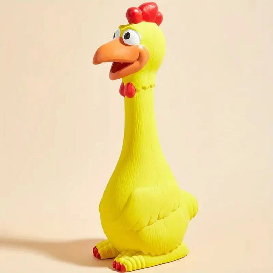 Large Cartoon Latex Screaming Chicken Duck - MyPetDollar.com