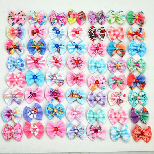 50/100pcs Dog Hair Bows Decorated Dogs - MyPetDollar.com