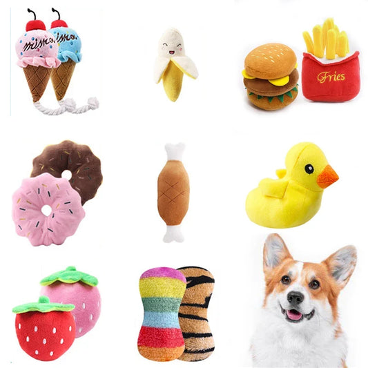 7-piece set of puppy sound toys loose plush - MyPetDollar.com