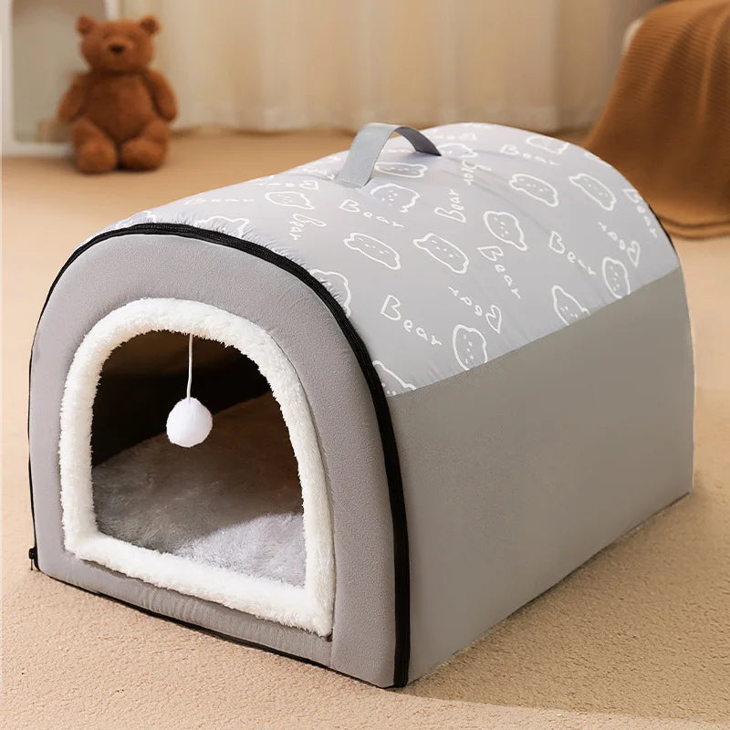 Warm Dog House Detachable Pet Sleeping Bed - MyPetDollar.com
